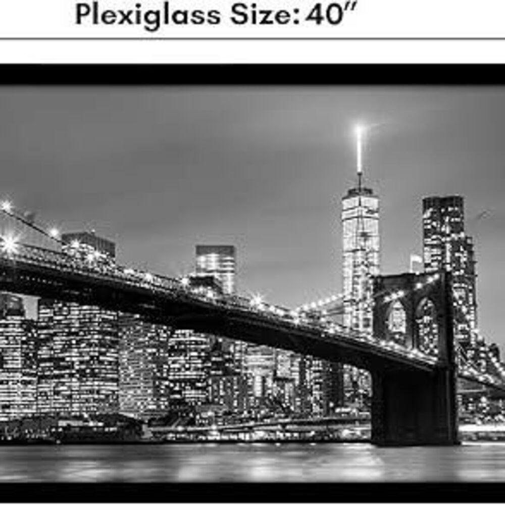 20x40 - Black Poster Frame - Americanflat, Wide Edge, Wood